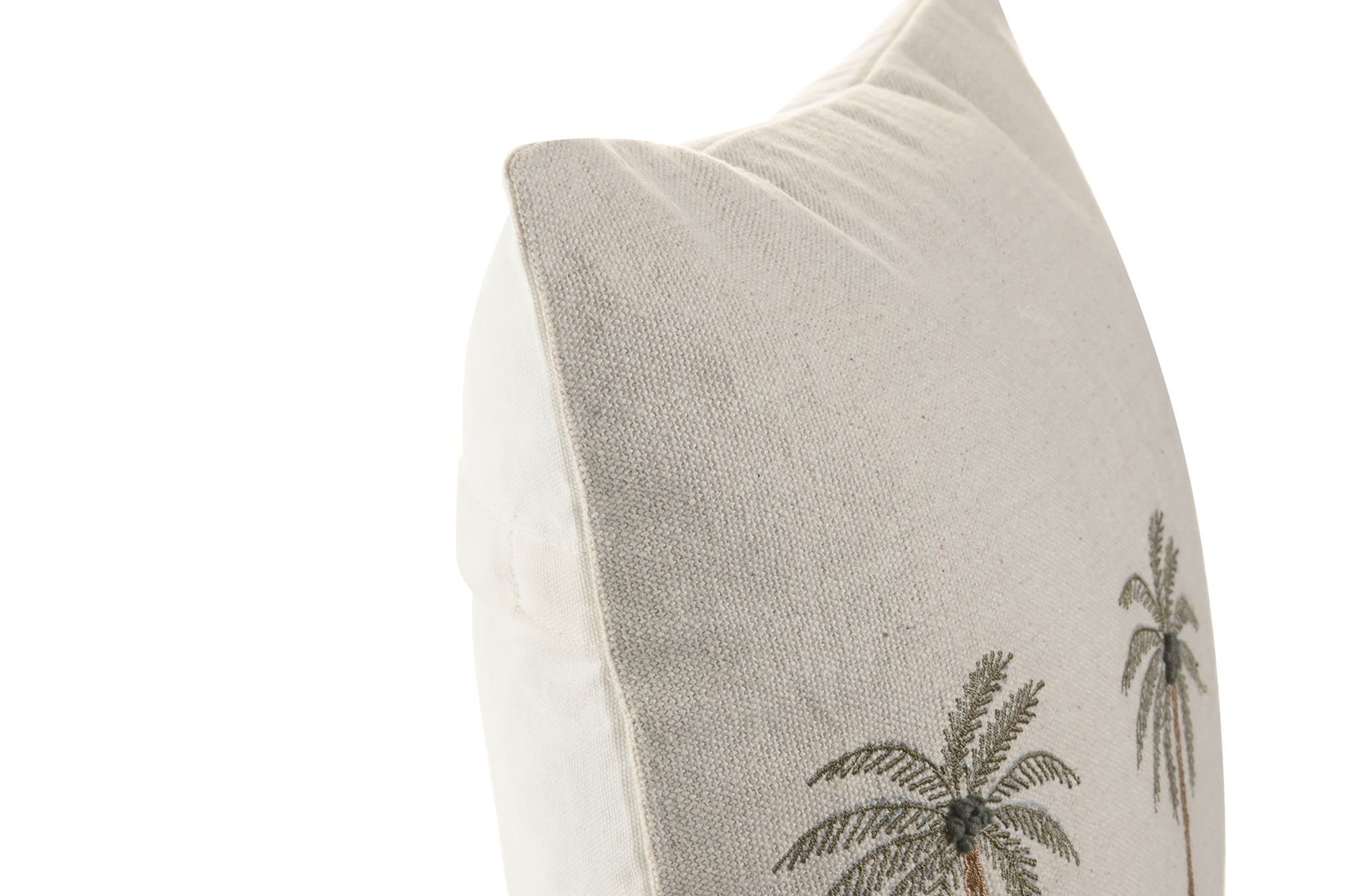 COJIN ALGODON 45X45 450 GRS BORDADO A MANO BEIGE 2