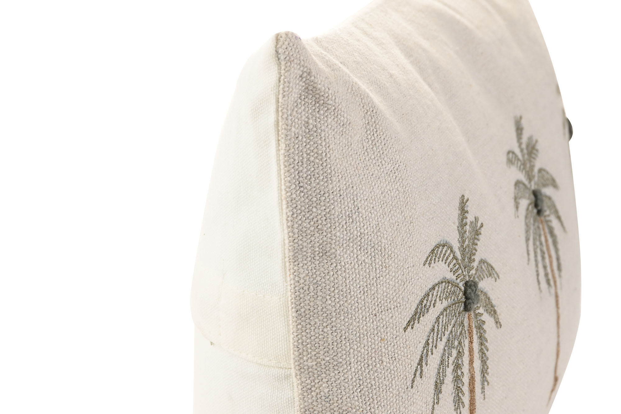 COJIN ALGODON 50X30 420 GRS BORDADO A MANO BEIGE 2