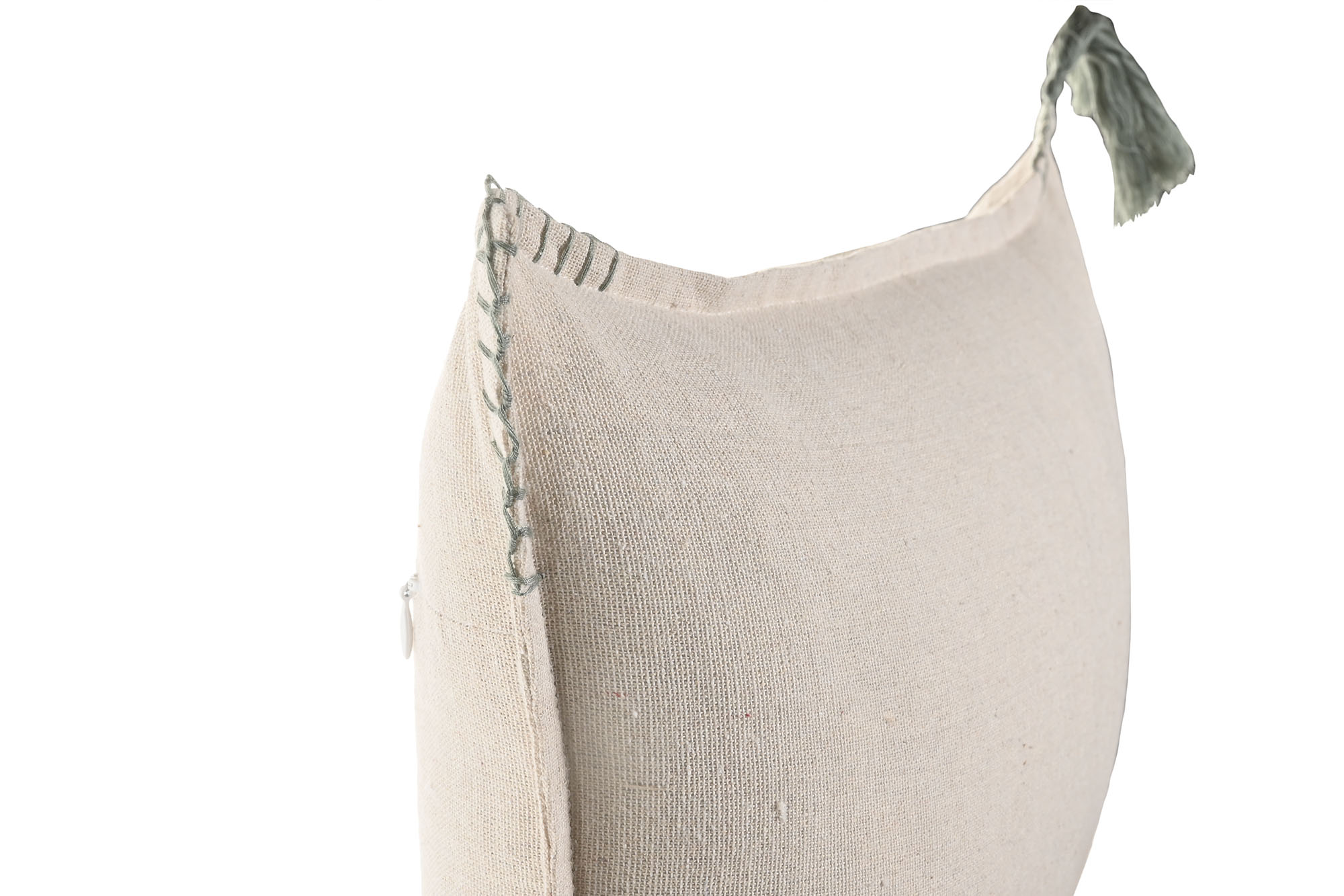 COJIN ALGODON YUTE 30X50 BORLAS BEIGE 2