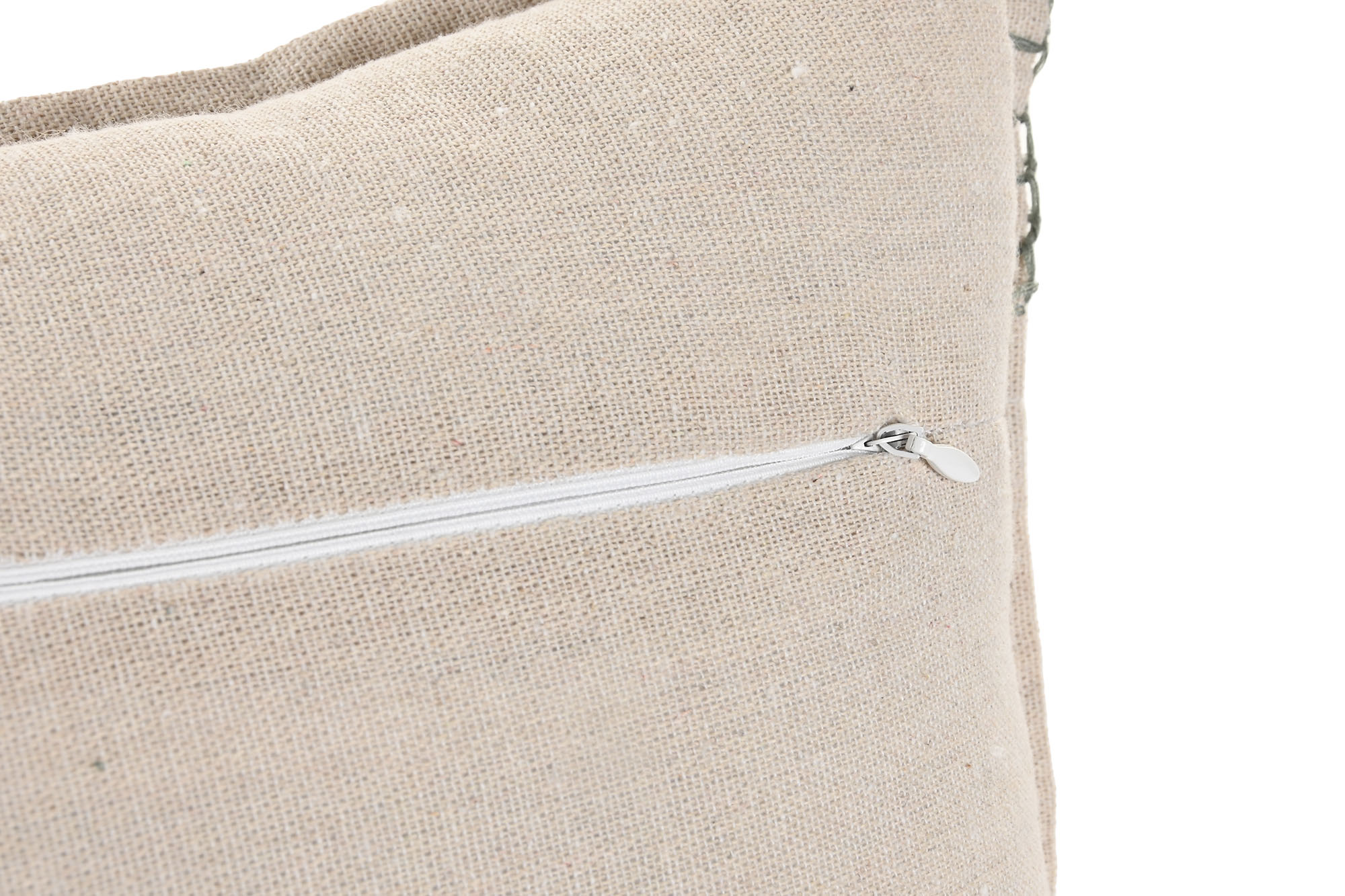 COJIN ALGODON YUTE 30X50 BORLAS BEIGE 4