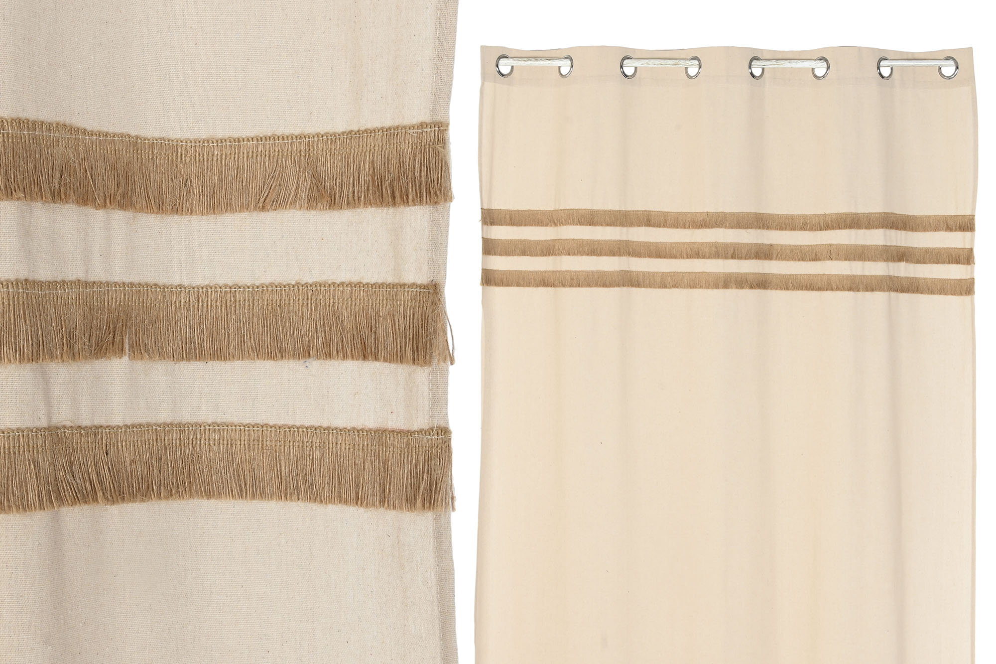 CORTINA ALGODON YUTE 140X260 NATURAL