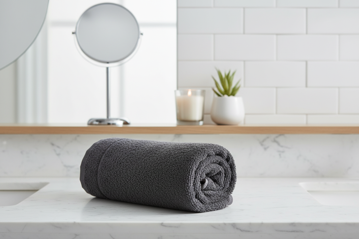 TOALLA ALGODON 50X0,5X100 600GSM LAVABO GRIS 2