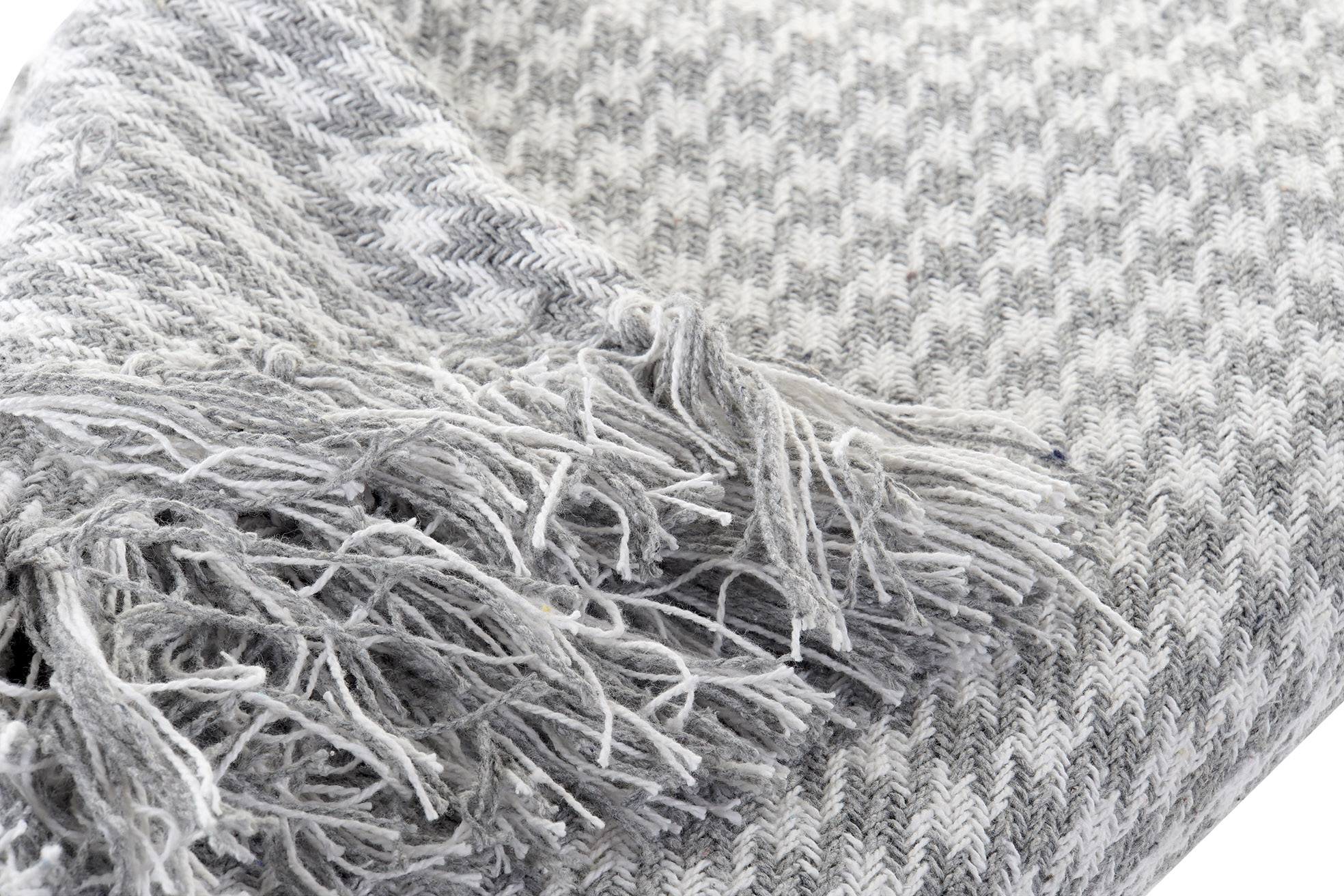 PLAID ALGODON 130X170X0,5 PATA DE GALLO GRIS 3