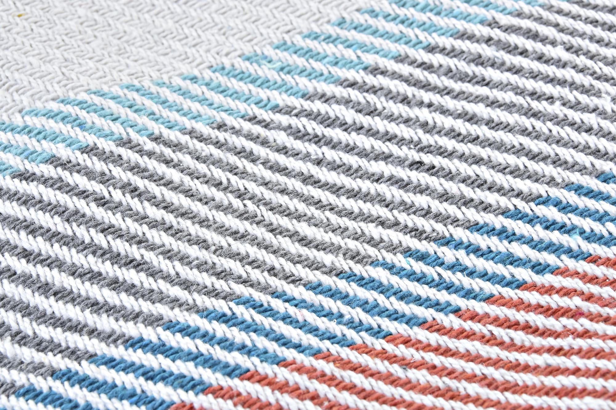 PLAID ALGODON 130X170X1 450 GSM, RAYAS GRIS 4