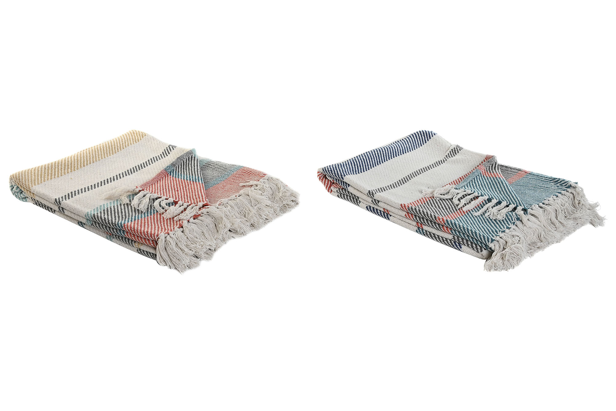 PLAID ALGODON 150X200X1 450 GSM, RAYAS AZUL