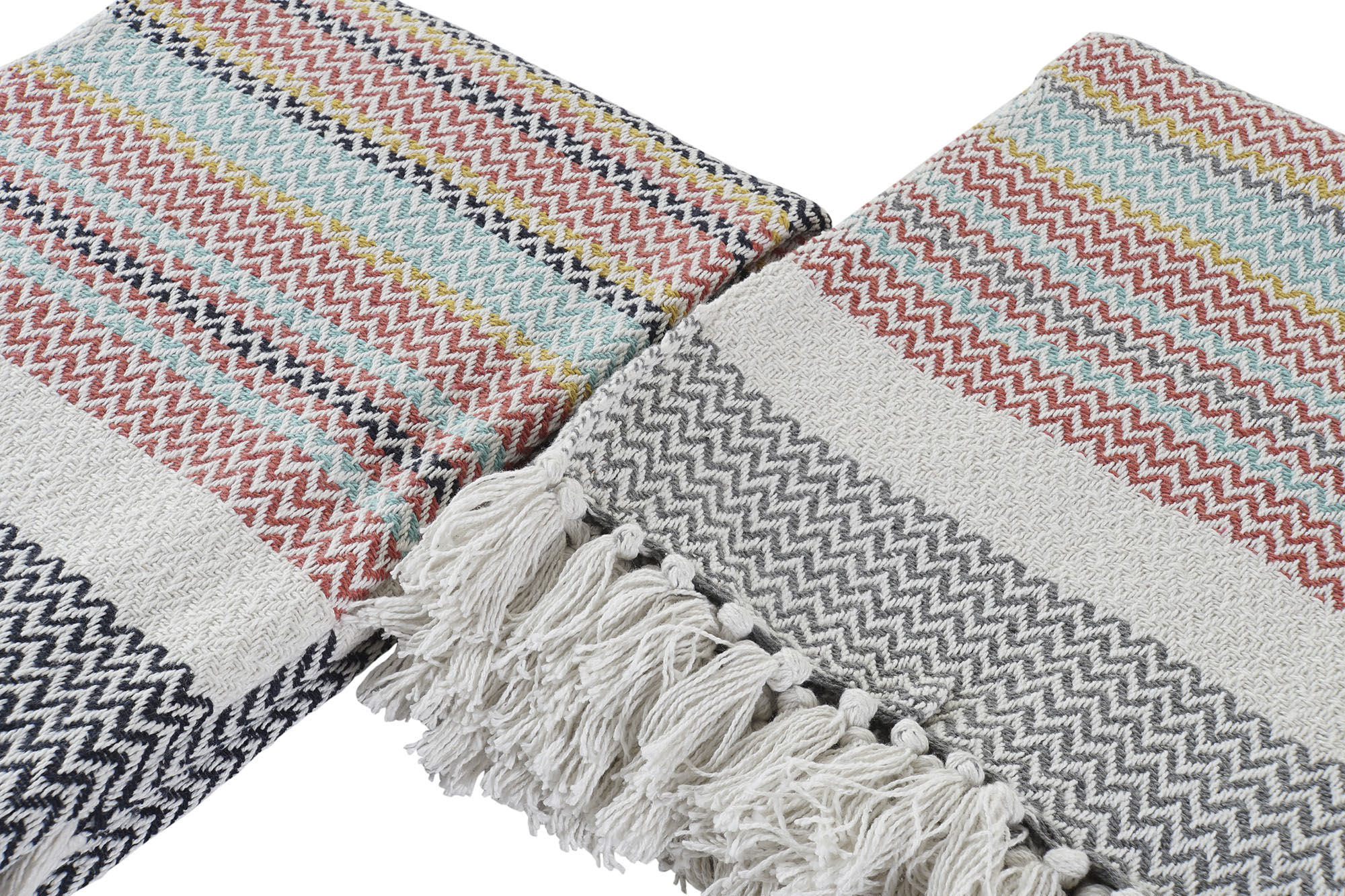 PLAID ALGODON 125X174 450 GSM, RAYAS AZUL 2