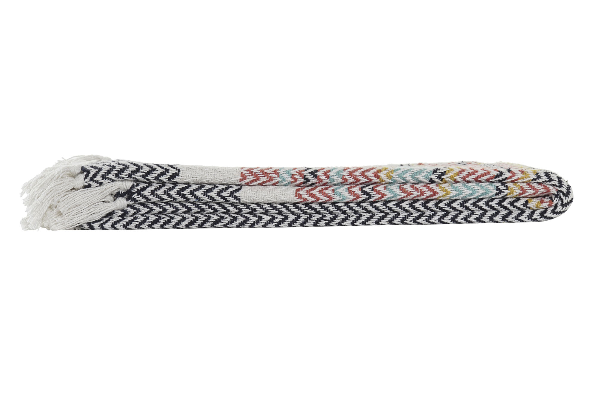 PLAID ALGODON 125X174 450 GSM, RAYAS GRIS 3