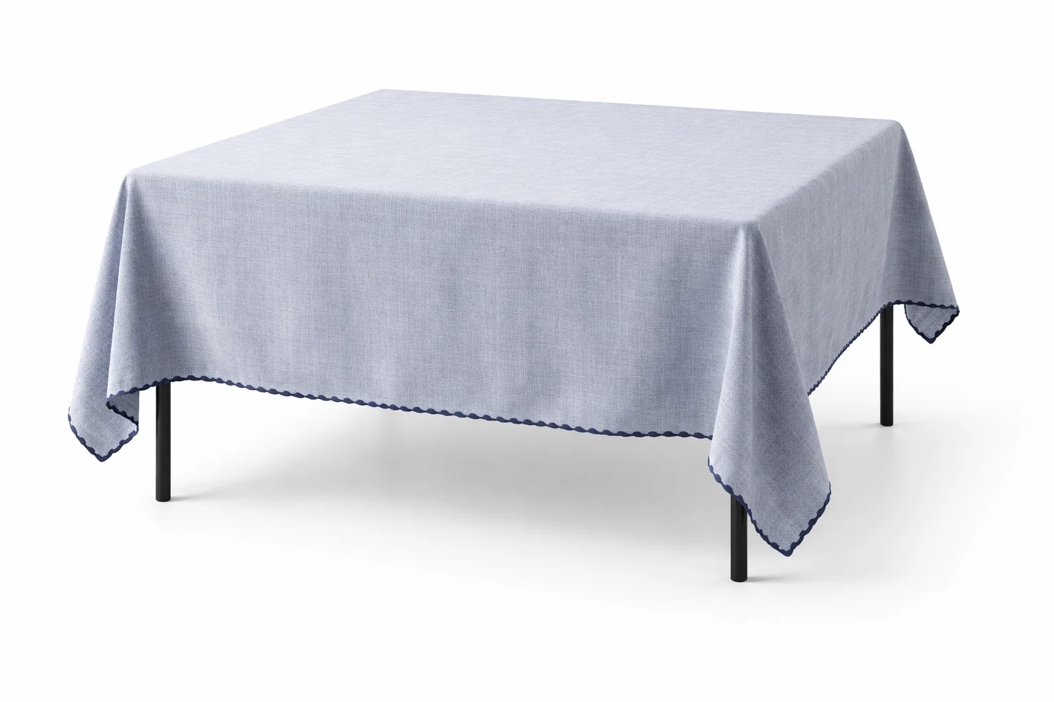 MANTEL ALGODON 150X150 PARA 2-4 COMENSALES BORDADO 3