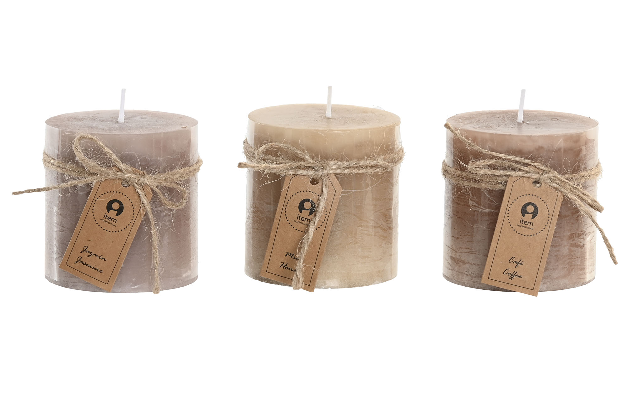 VELA CERA 6,8X6,8X7 32 HORAS BEIGE