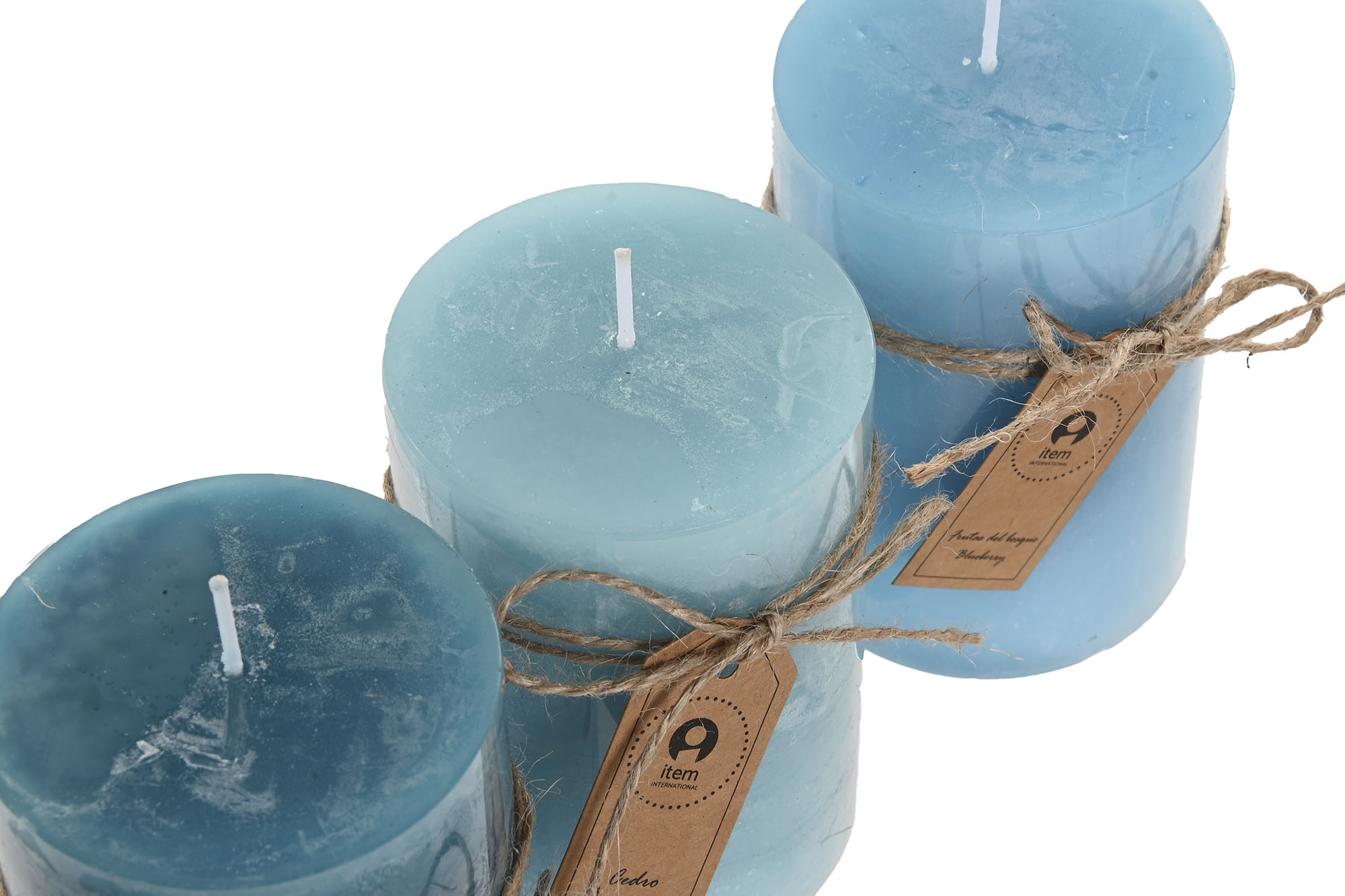 VELA CERA 6,8X6,8X10 300 GR, 55 HORAS AZUL 3