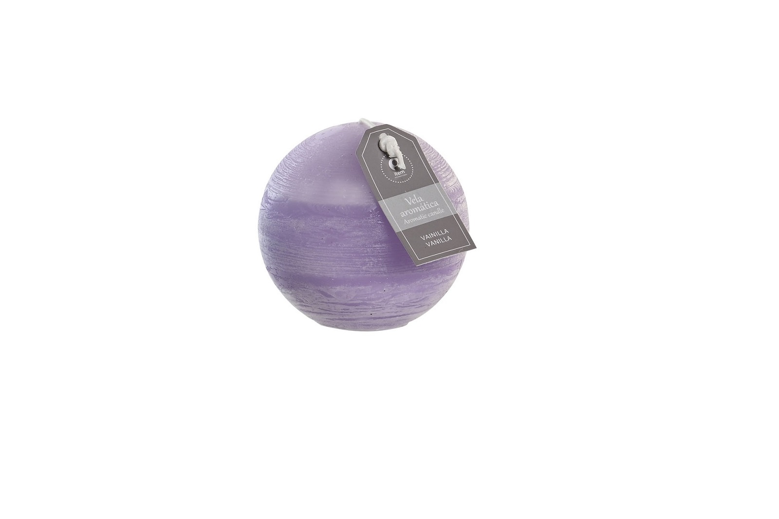 VELA CERA 7,5X7,5X7,5 188 GR, 35 HORAS MALVA