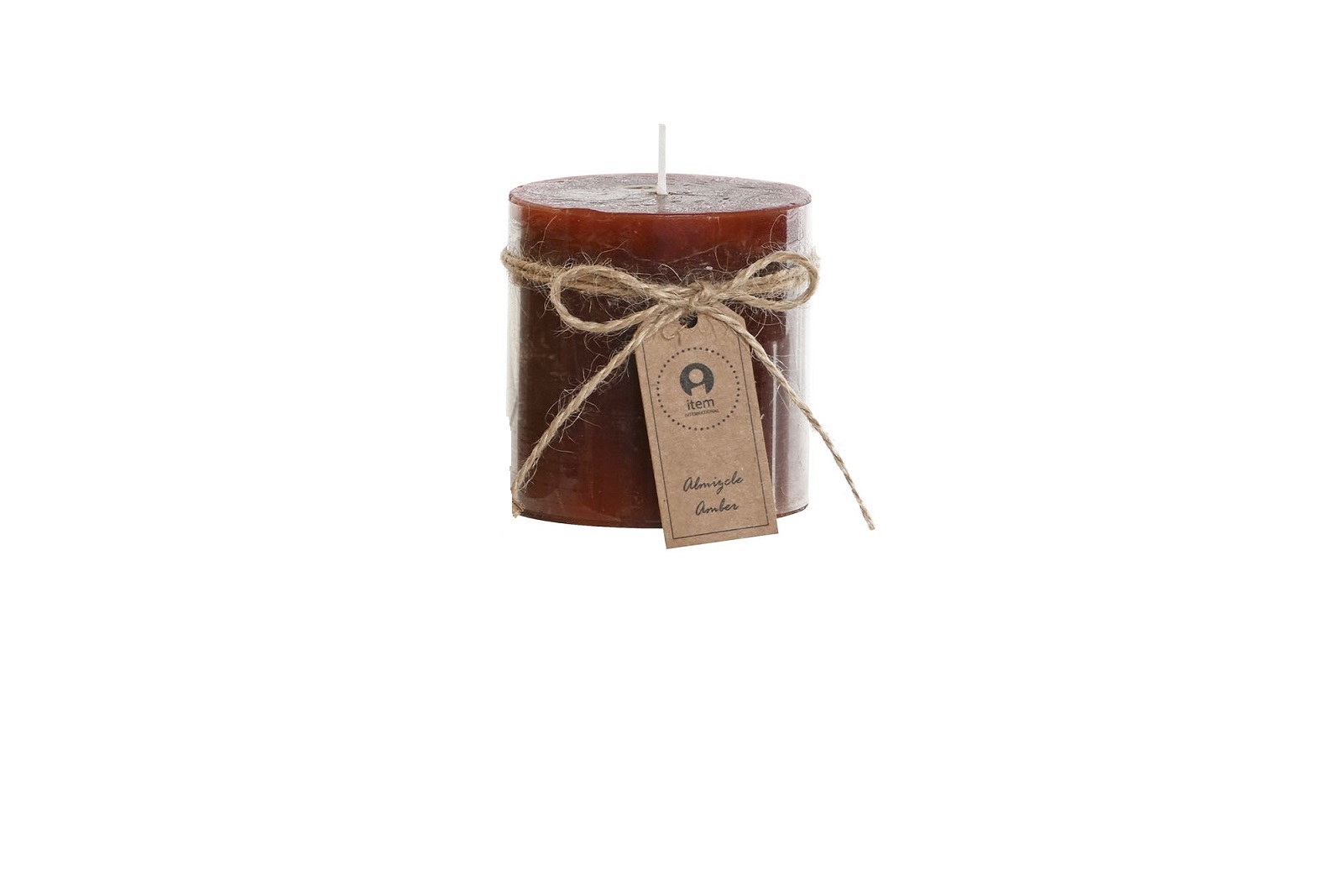 VELA CERA 6,8X6,8X7 215 GR, 32 HORAS TERRACOTA