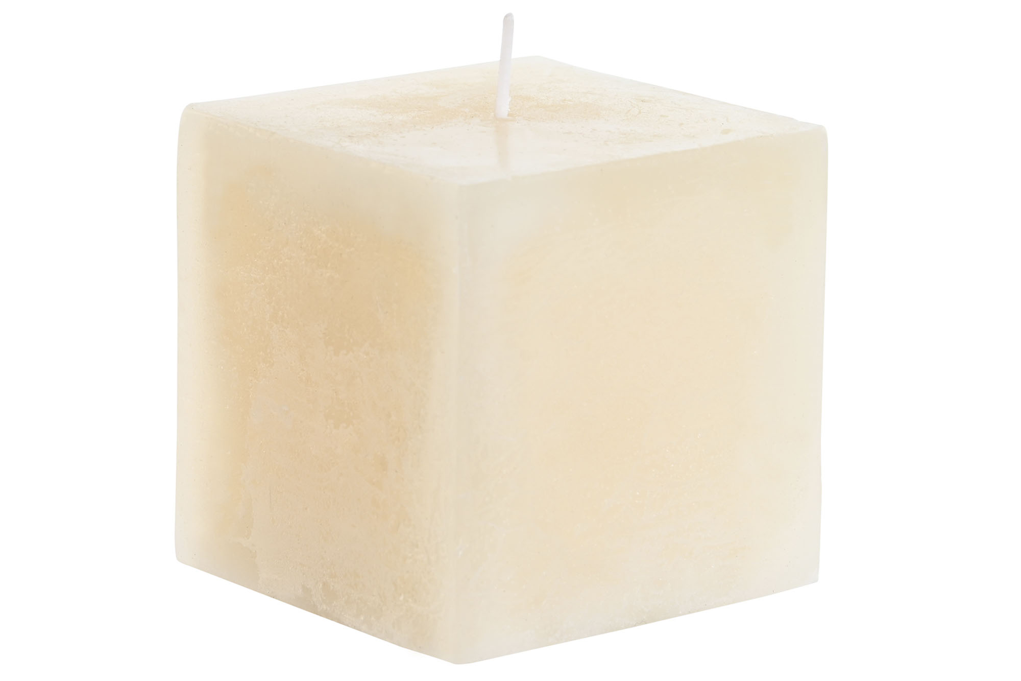 VELA CERA PARAFINA 7X7X7 300 GR, CUADRADA NATURAL 4