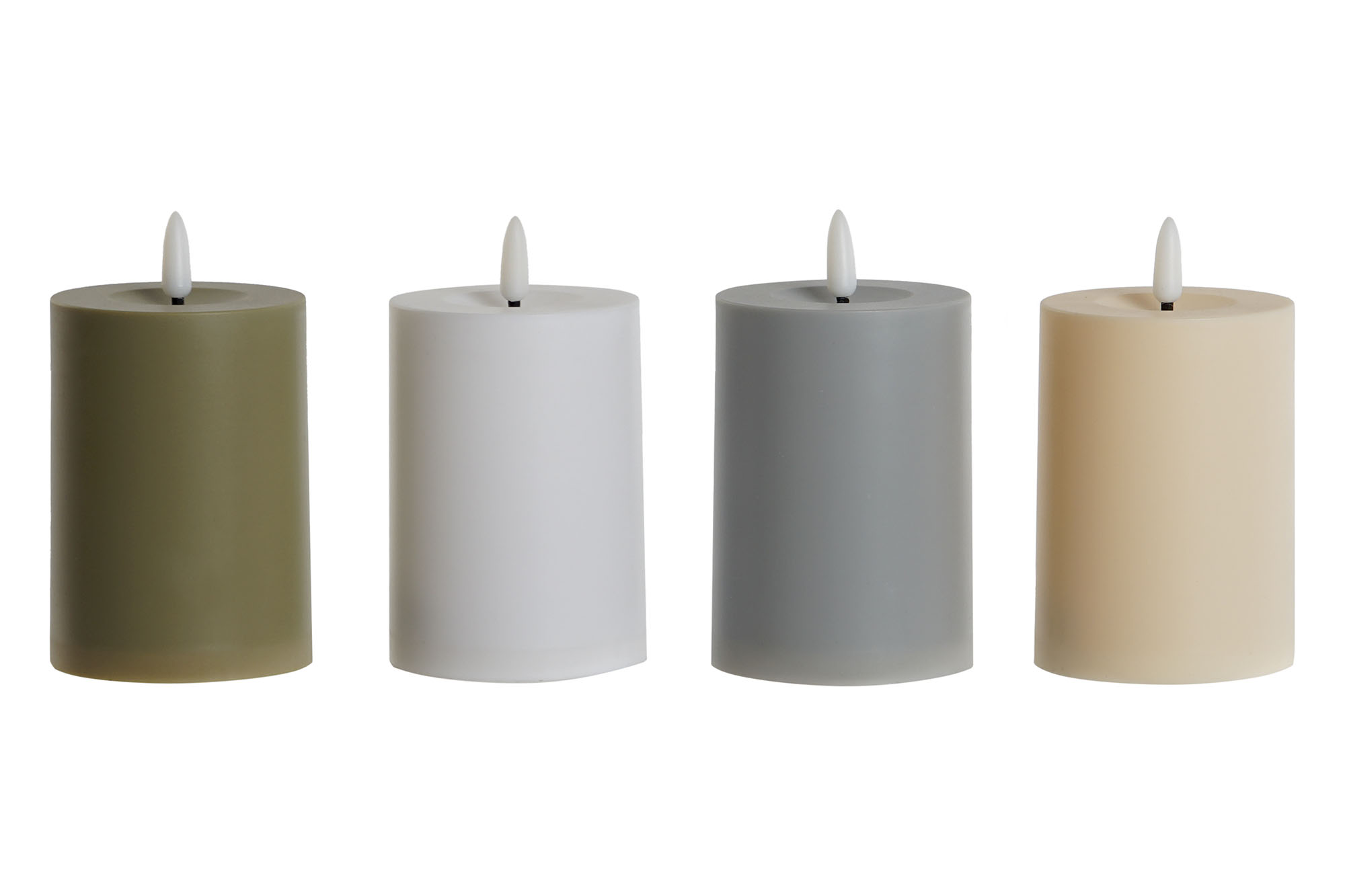 VELA LED PVC 7X7X12CM BLANCA 2