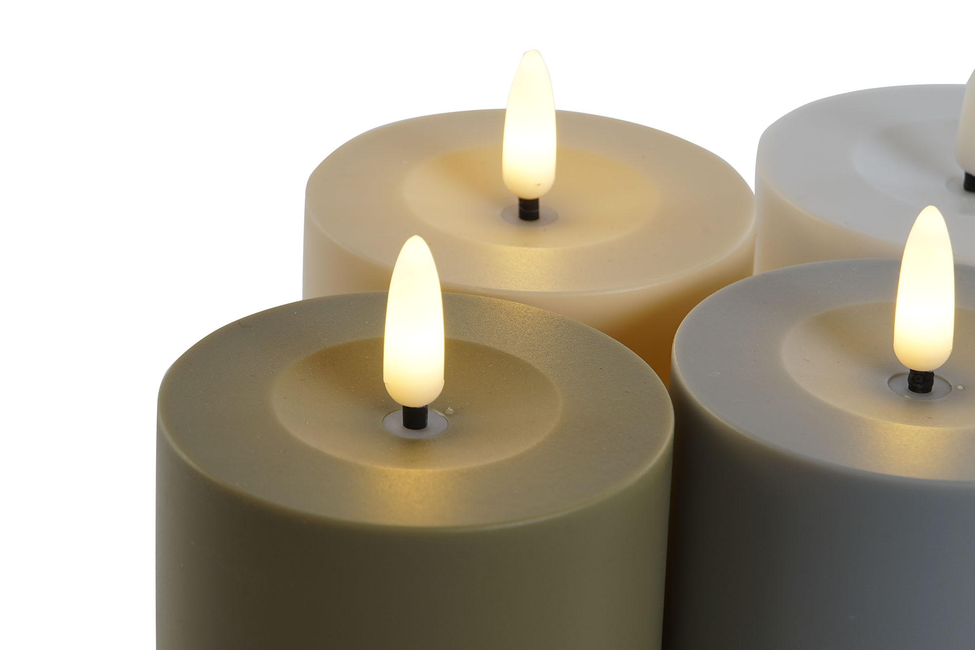 VELA LED PVC 7X7X12CM BLANCA 3