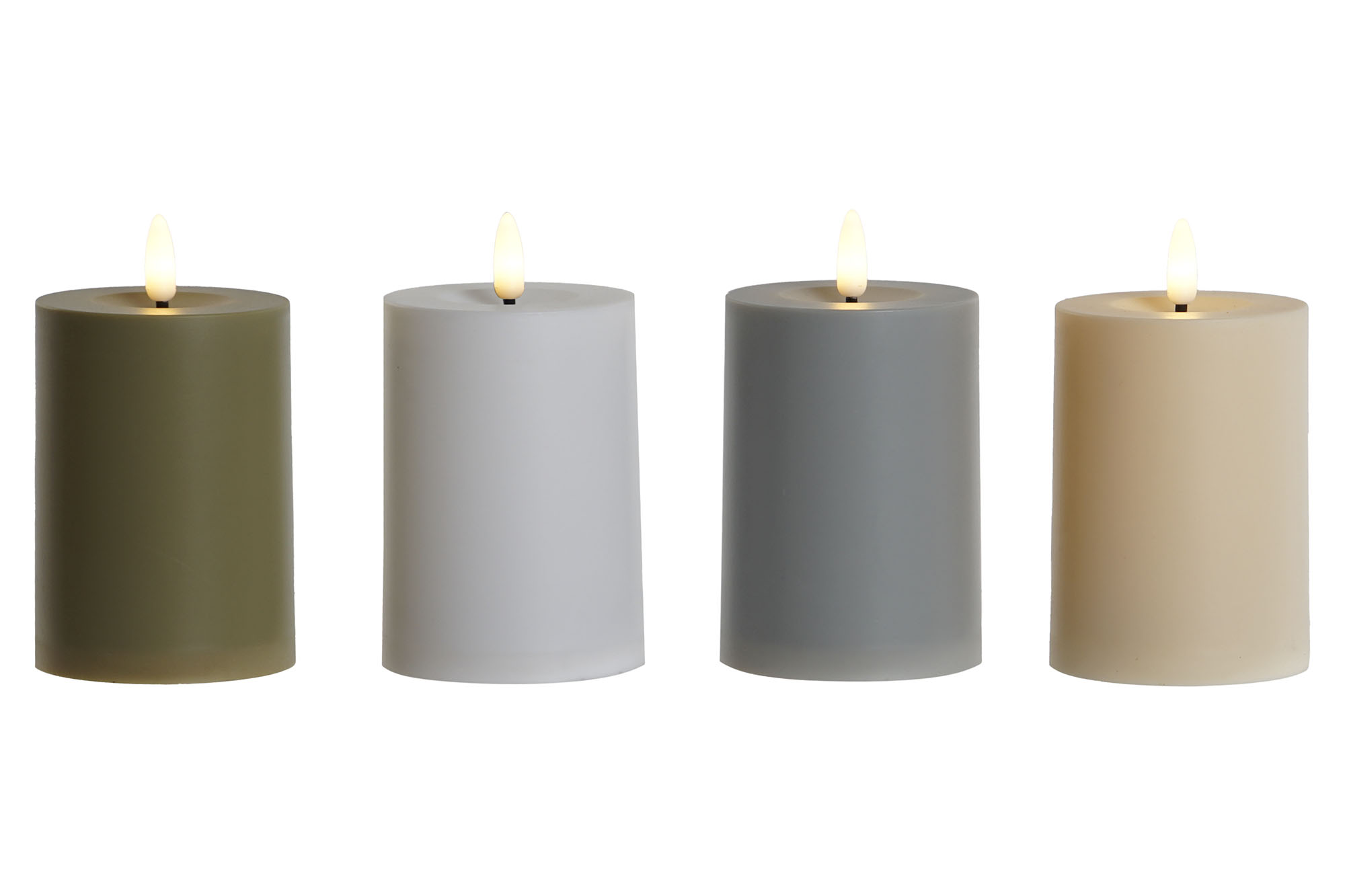 VELA LED PVC 7X7X12CM BLANCA