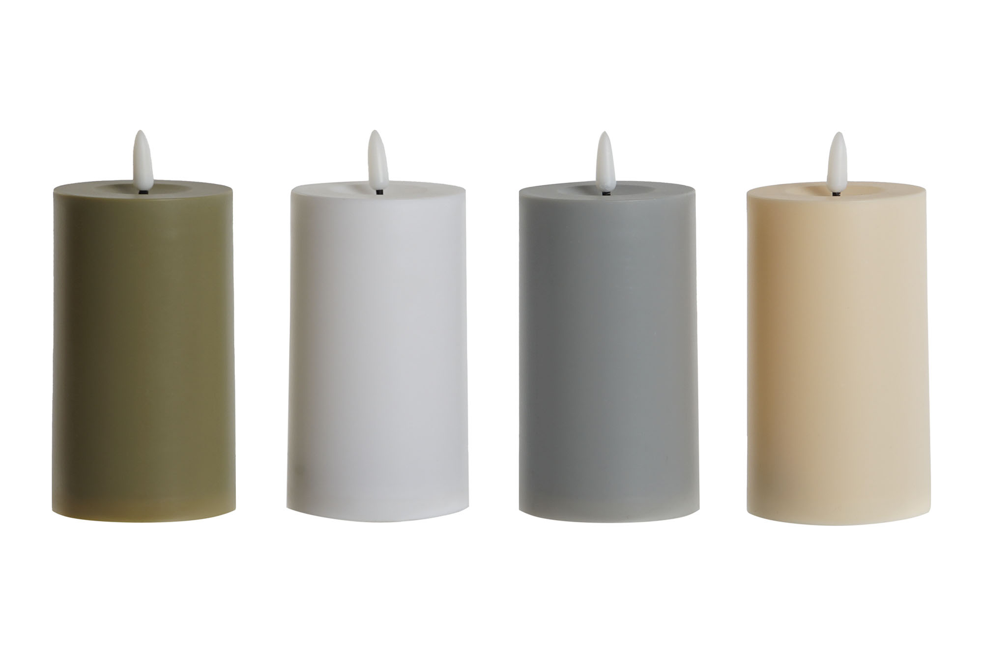 VELA LED PVC 7X7X14CM VERDE 2