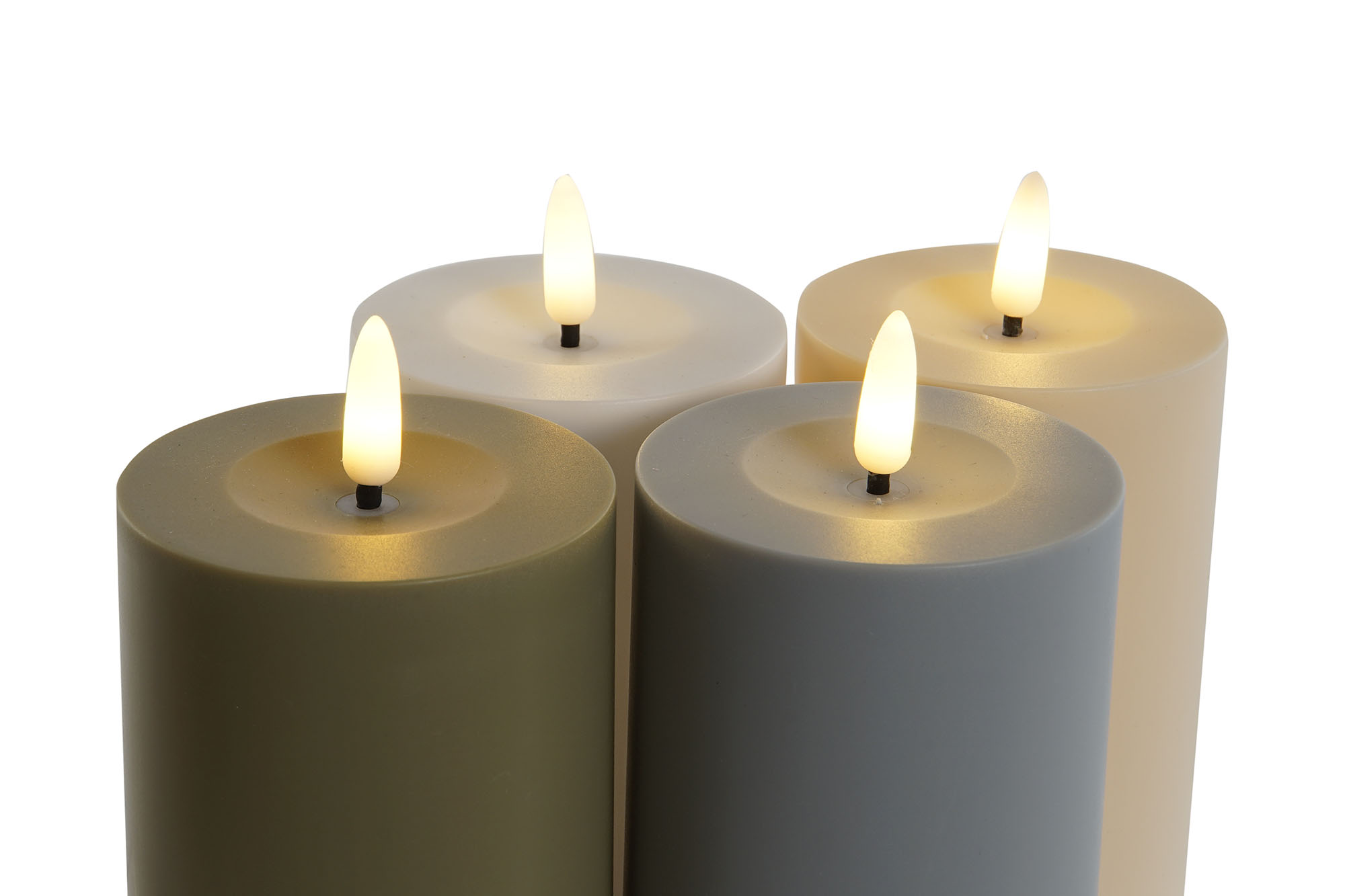 VELA LED PVC 7X7X14CM BLANCO 3