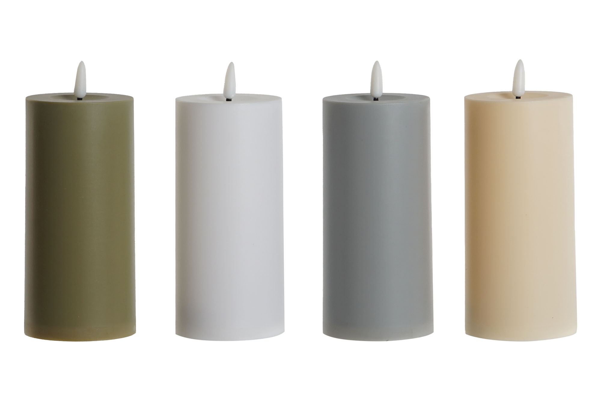 VELA LED PVC 7X7X17CM VERDE 2
