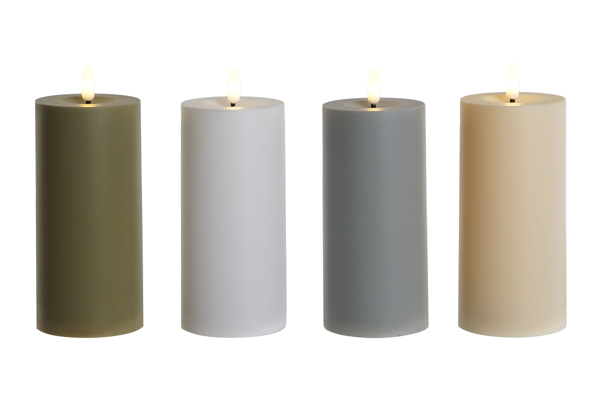 VELA LED PVC 7X7X17CM BLANCO