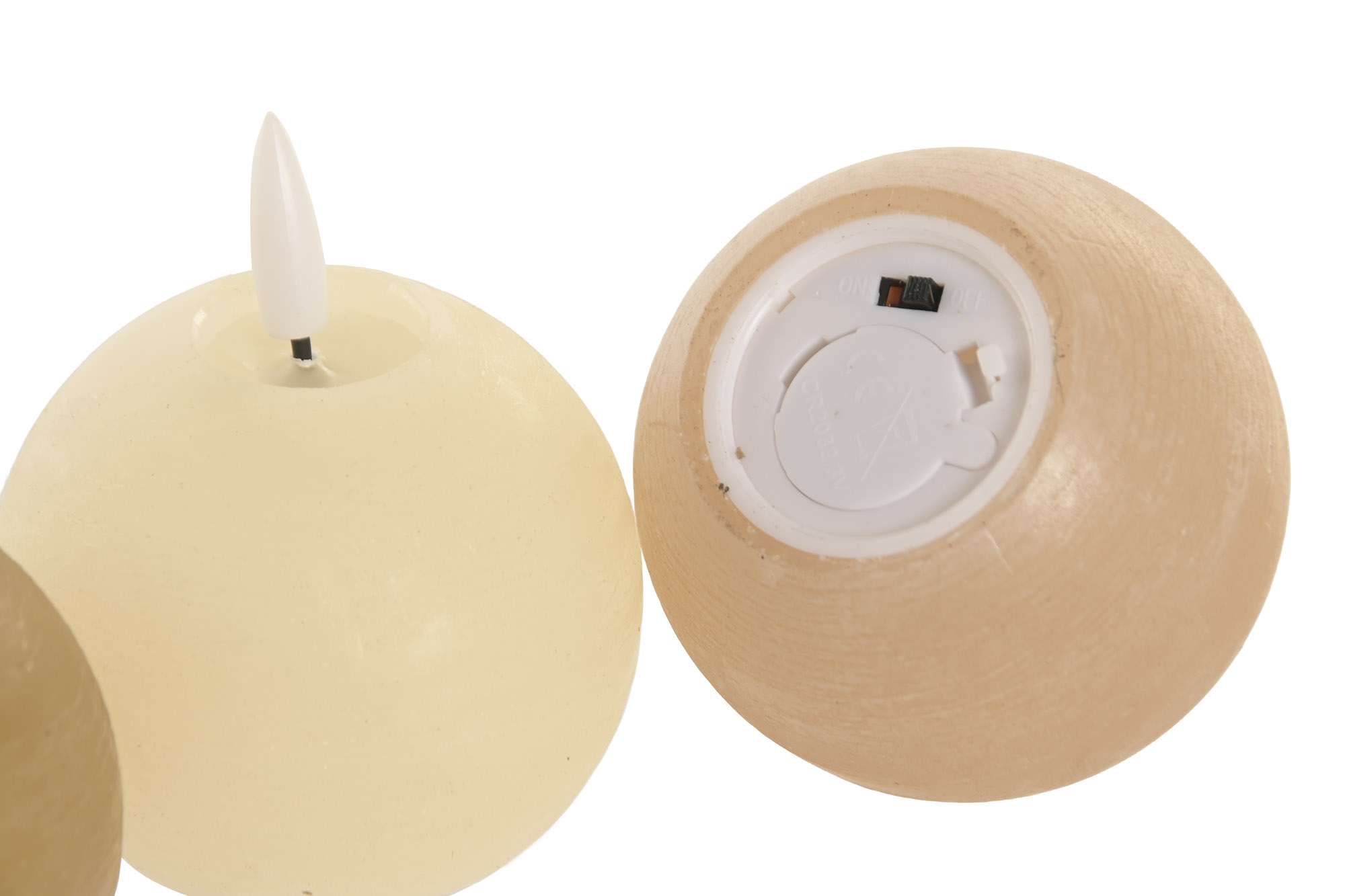 VELA LED CERA PARAFINA 7X7X9CM BLANCA 4