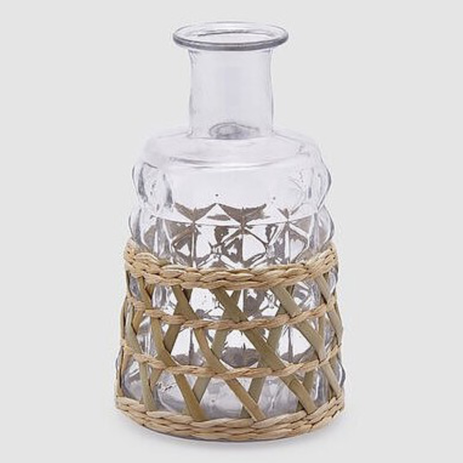 JARRON CRISTAL MIMBRE 12X12X20 NATURAL 4