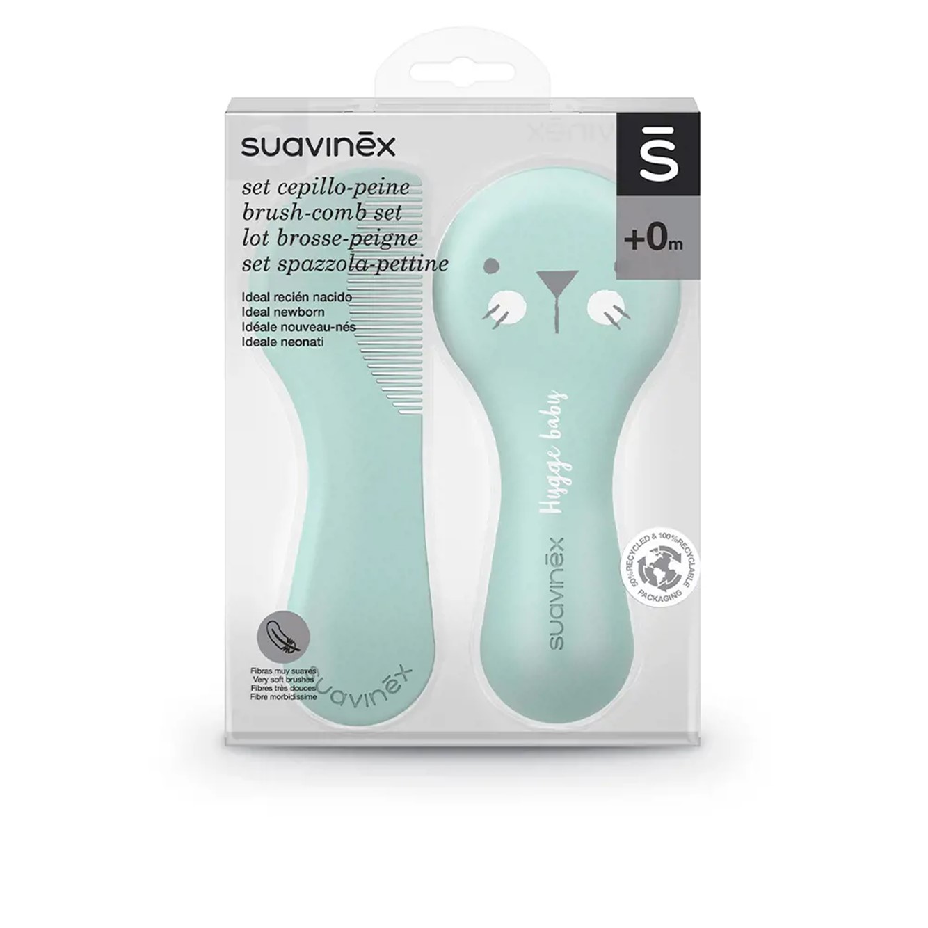 Set suavinex cepillo y peine verde