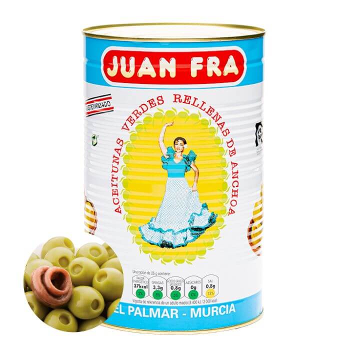 ACEITUNAS RELLENAS ANCHOA JUANFRA 2,2KG