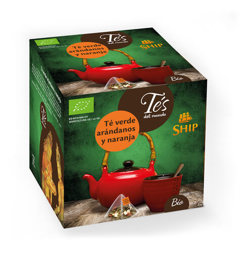 SHIP BIO TÉ VERDE ARÁNDANOS/NARANJA C-15