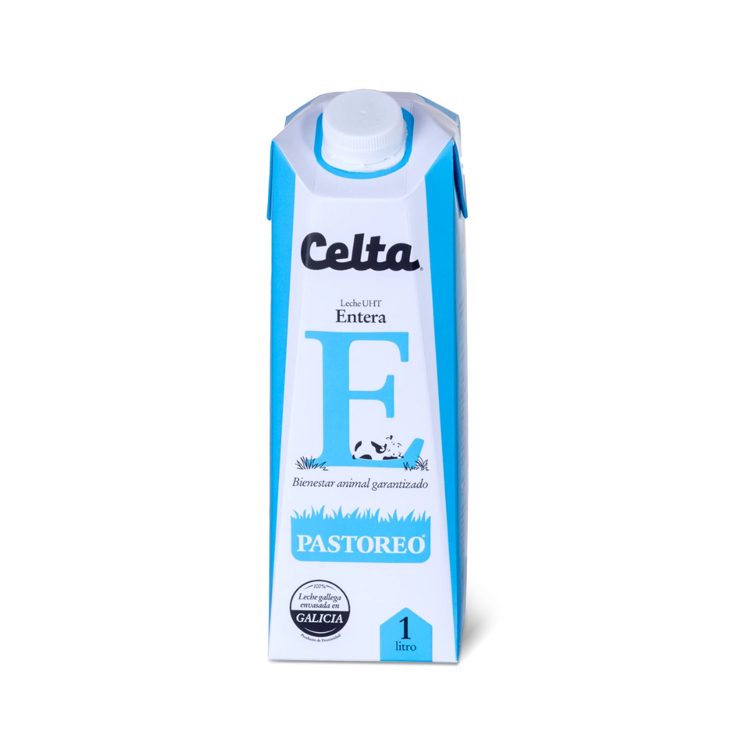LECHE CELTA ENTERA PASTOREO UHT 1L PET
