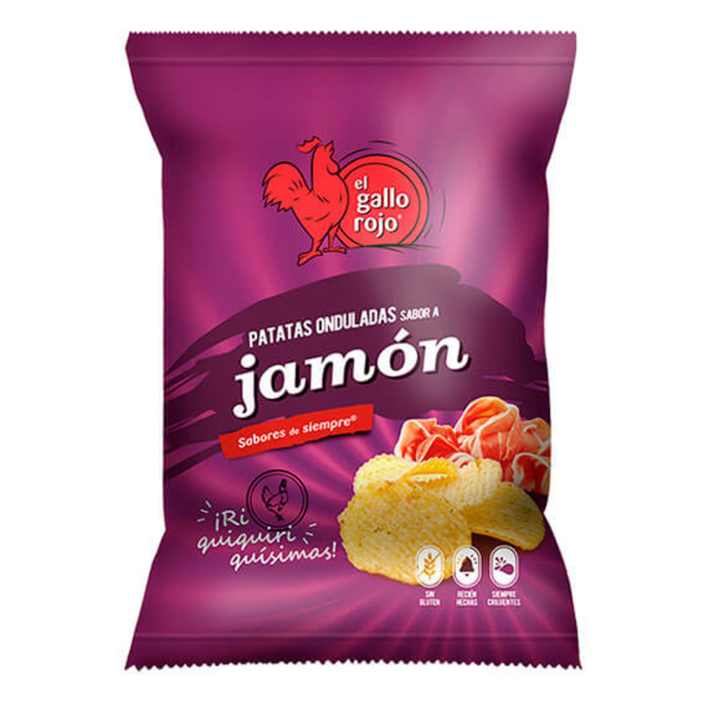 PATATAS JAMON GALLO ROJO 40GR 14UD