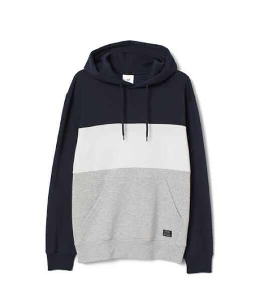 Top con capucha de color bloque