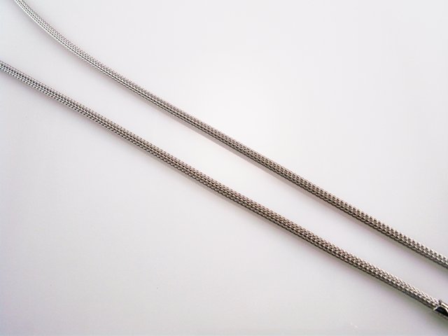 Cadena de Plata de ley rodiada espiga 60 Cm.