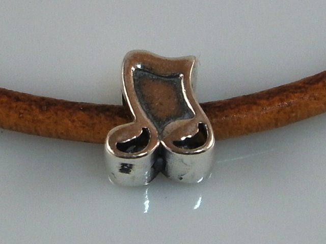 Notas Musicales De Plata De Ley Encajable Tipo Clip Colgante