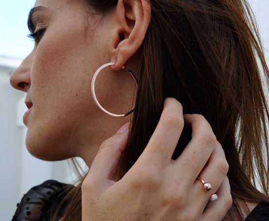 Pendientes de aro de plata