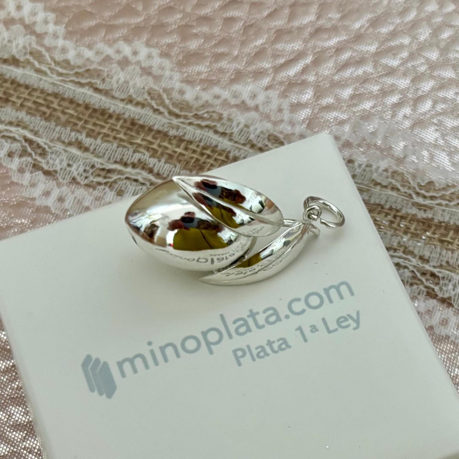 Colgante aceituna de Plata de Ley 3