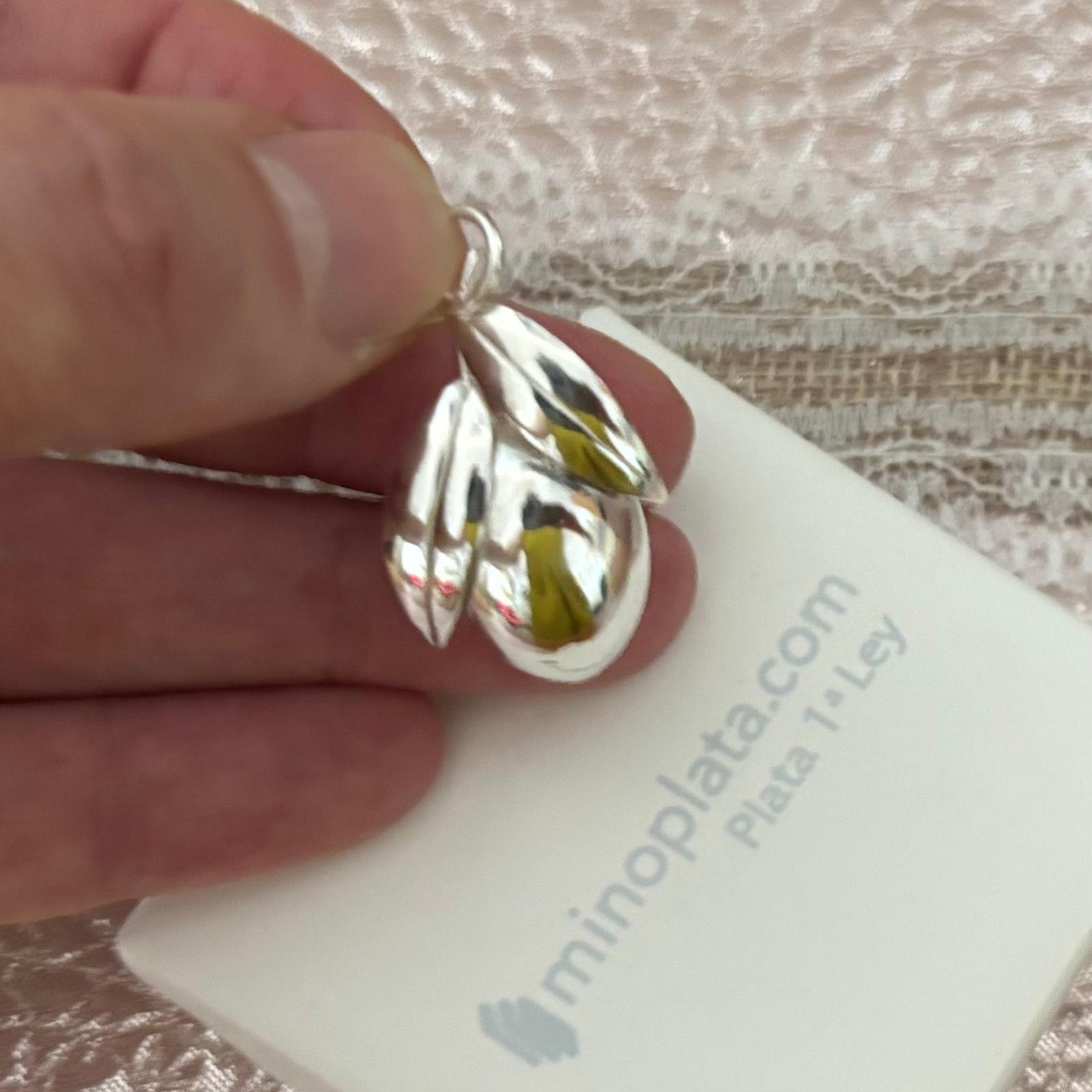 Colgante aceituna de Plata de Ley 2
