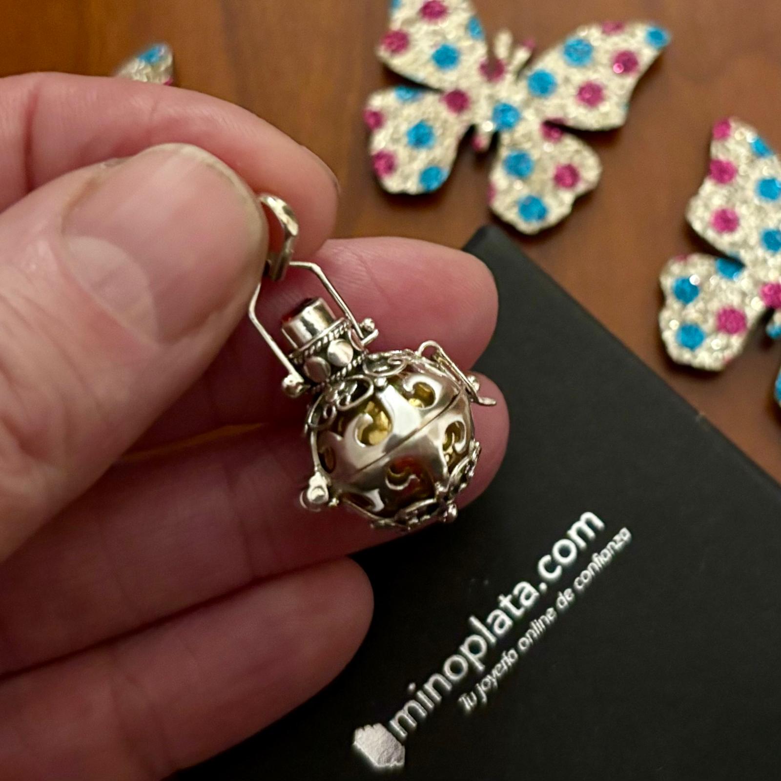 Colgante Starborn - Jaula De Plata De Ley Con Piedra Herkimer (accesorio Bohemio)