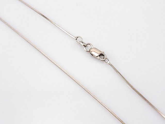 Cadena cuadrada de Plata de ley en 40 Cm.