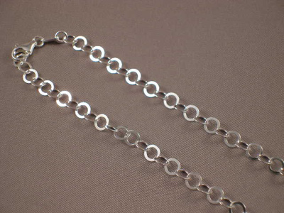 Cadena de Plata Aros 060 de 70 Cm.