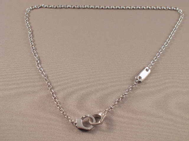 Cadena de Plata RH de 45 Cm. Cierre Esposas