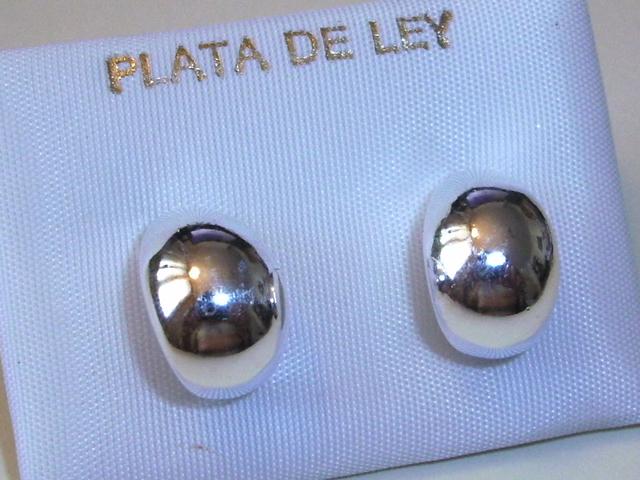 Pendientes medio aro de Plata de ley 1