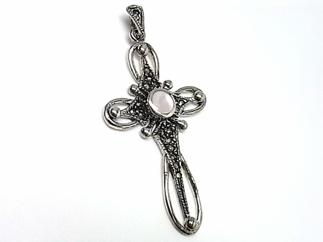 Cruz Marquesitas y Nácar de Plata vieja
