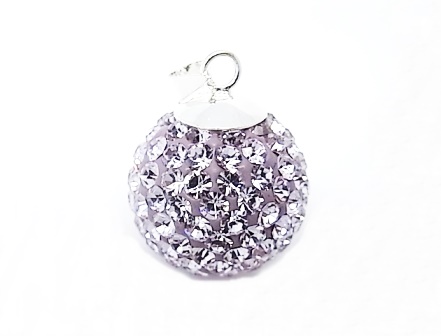 Llamador de Angel de Plata Cristal Violeta 18 Mm.