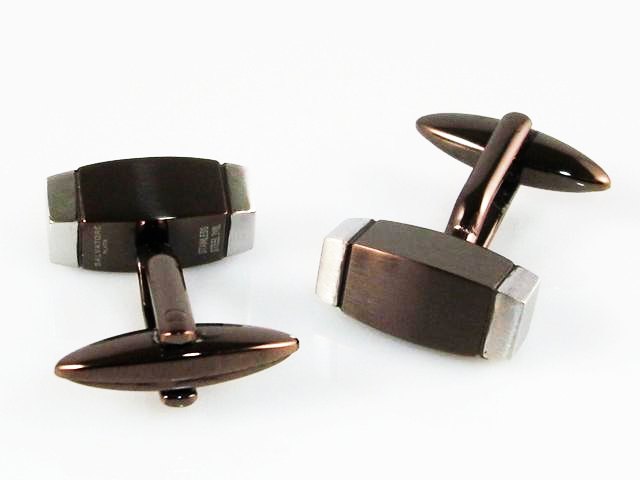 Gemelos de Acero rectangular marron