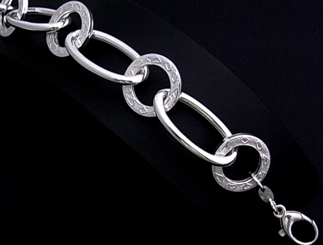 Pulsera en Plata de Ley con Eslabones grandes