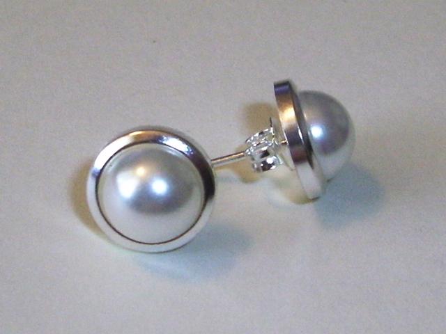 Pendientes con perlas en Plata de ley
