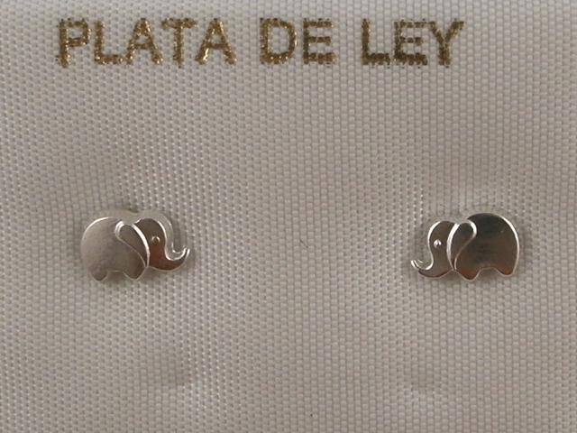 Pendientes elefante de Plata de ley