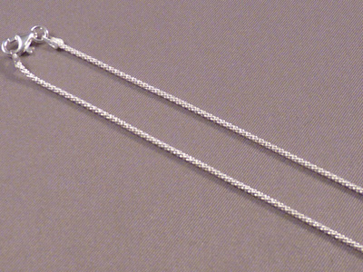 Cadena core de Plata de ley en 60 Cm. 1 Mm. grosor