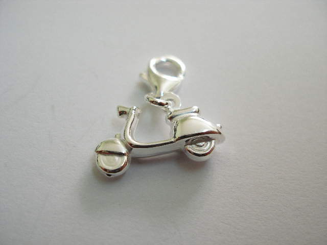 Colgante de Plata estilo Charms Moto